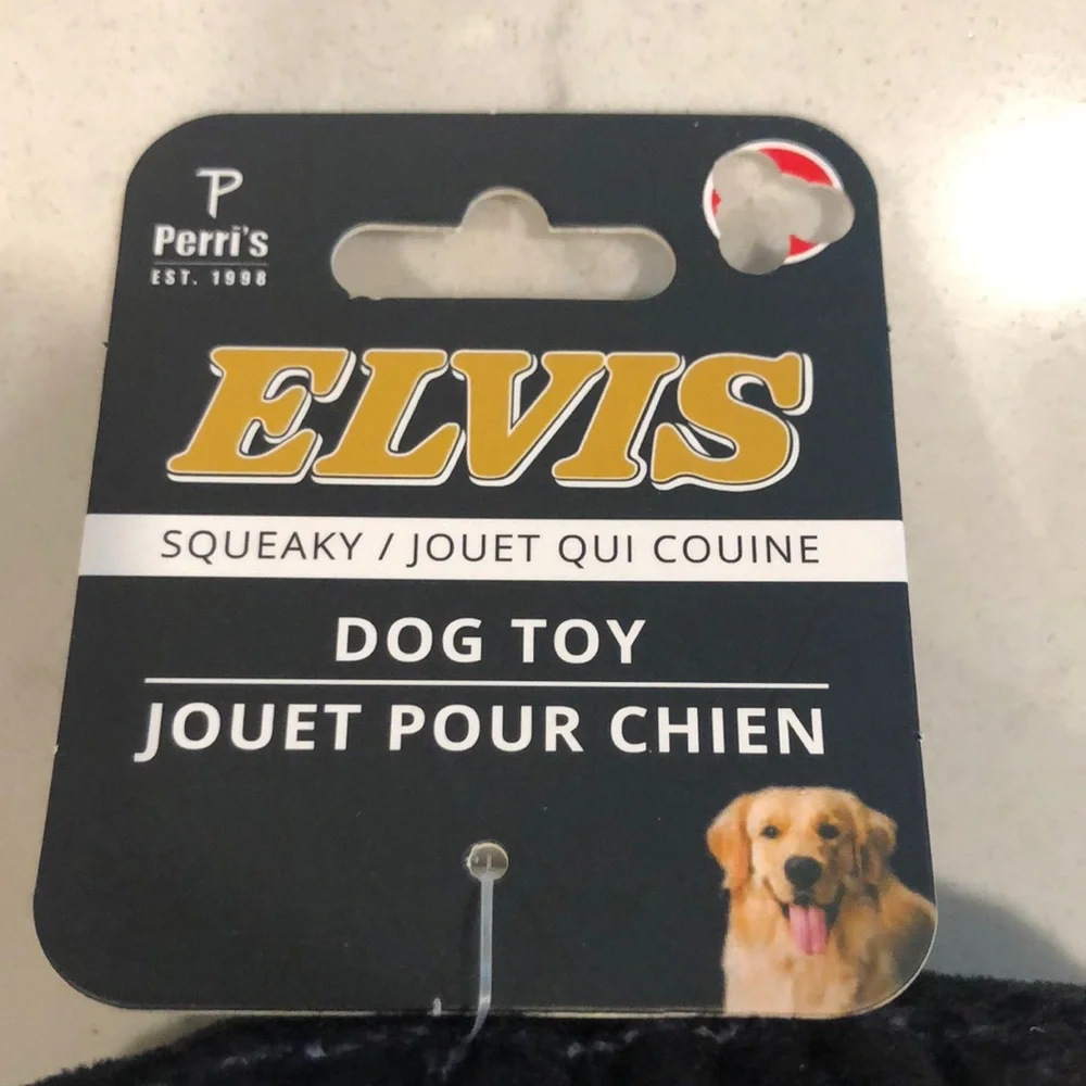 ELVIS Black and Yellow Dog Toy with Tassels